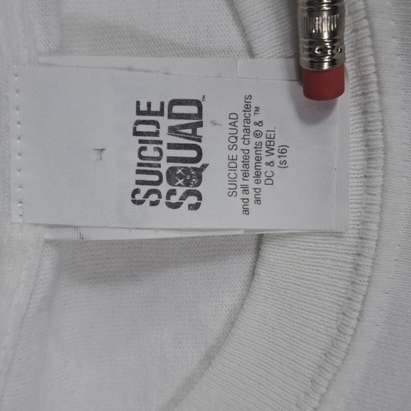 DC Comics Suicide Squad official tag graphic red & white casual movie t-shirt - Picture 5 of 6